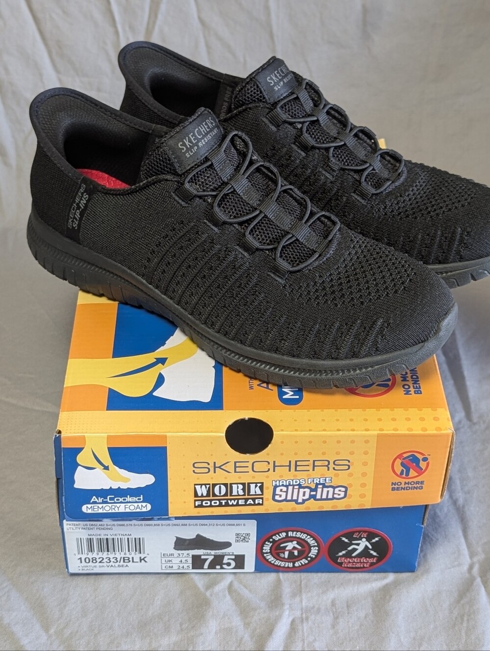 Sketchers Work. Women's Sketchers Work 108233. Virtue Slip-Ins. Size: 7.5. Black